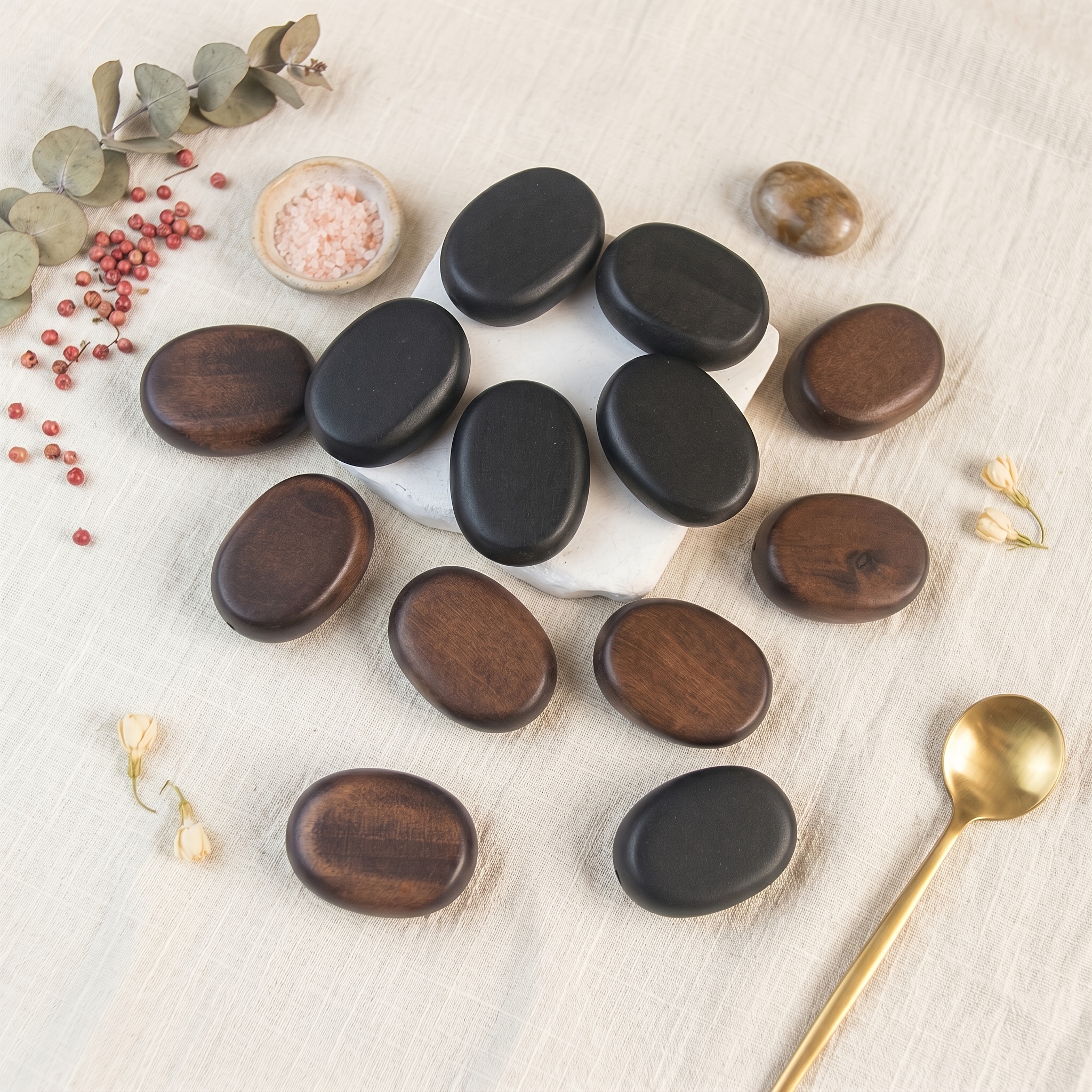 Dark Brown and Black Wooden Pendants for DIY Crafting